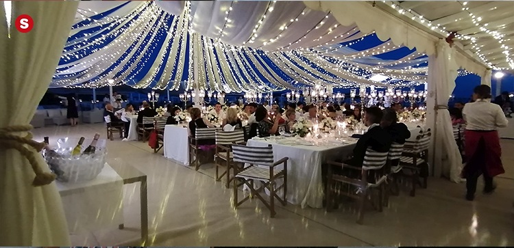 Cielo stellato, festa di matrimonio al Bambaissa di Forte dei Marmi